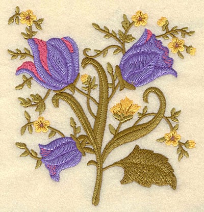 Embroidery Design: Flowers A <br>4.73"w X 5.00"h