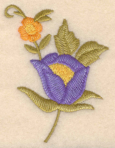 Embroidery Design: Floral duo <br>2.24"w X 3.01"h