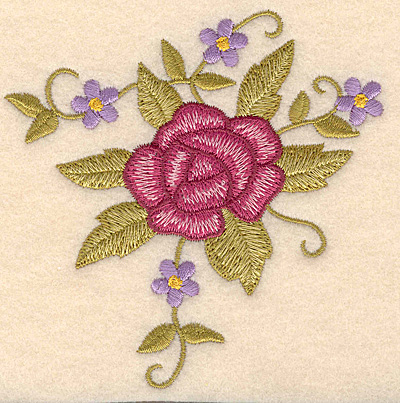 Embroidery Design: Rose bouquet  <br>3.90"w X 3.90"h
