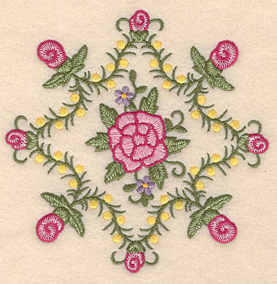 Embroidery Design: Flowers F <br>5.00"w X 5.00"h