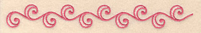 Embroidery Design: Floral border B <br>6.66"w X 0.86"h
