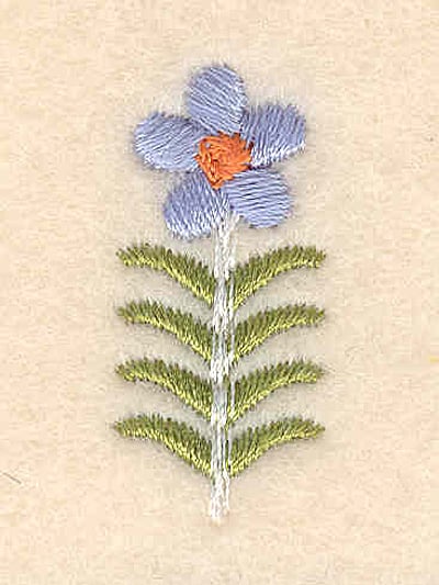 Embroidery Design: Forget-Me-Not accent <br>0.59"w X 1.32"h