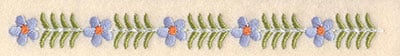 Embroidery Design: Forget-Me-Not border <br>0.59"w X 6.22"h | Embroidery Legacy Embroidery Design: Forget-Me-Not border <br>0.59"w X 6.22"h