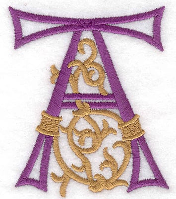 Embroidery Design: Festive Alphabet A large <br>3.02"w X 3.60"h