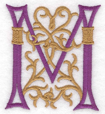 Embroidery Design: Festive Alphabet M large <br>3.12"w X 3.50"h