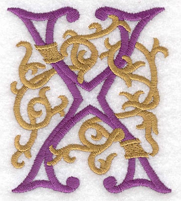 Embroidery Design: Festive Alphabet X large <br>3.06"w X 3.50"h