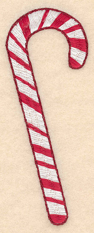 Embroidery Design: Candy cane large <br>1.88"w X 4.99"h