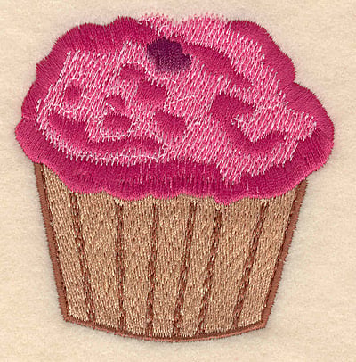 Embroidery Design: Cupcake large <br>2.98"w X 3.15"h