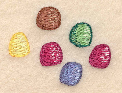 Embroidery Design: Gumdrop cluster <br>2.14"w X 1.66"h