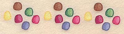 Embroidery Design: Gumdrop border <br>6.99"w X 1.66"h