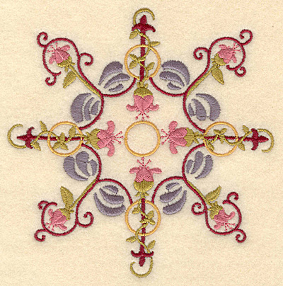 Embroidery Design: E Five gold rings<br>4.93w X 5.00h