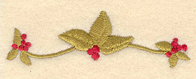 Embroidery Design: Vine with berries<br>3.20w X 1.00h