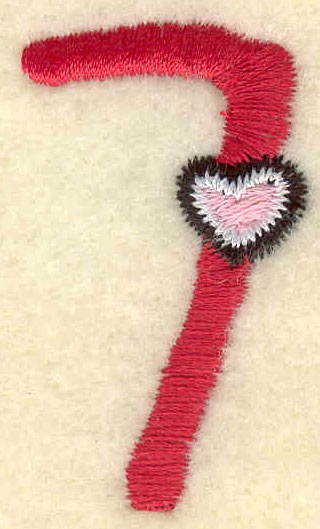 Embroidery Design: Number seven<br>0.94w X 1.65h | Embroidery Legacy Embroidery Design: Number seven<br>0.94w X 1.65h