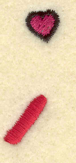 Embroidery Design: Semicolon<br>0.60w X 1.63h