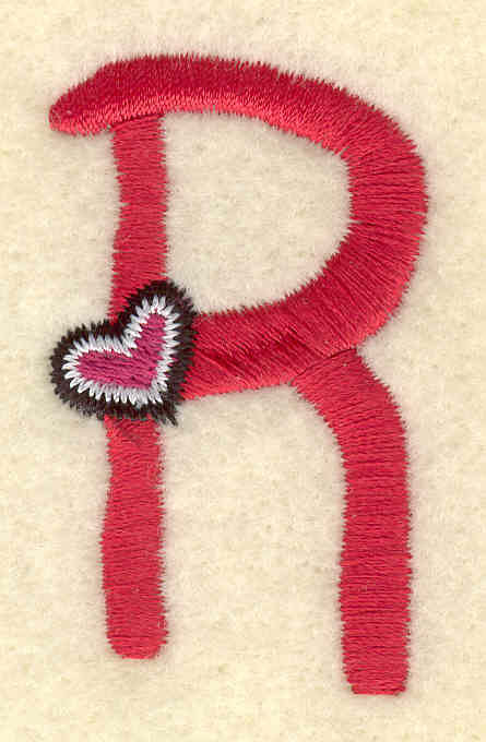 Embroidery Design: Uppercase R<br>1.18w X 1.98h
