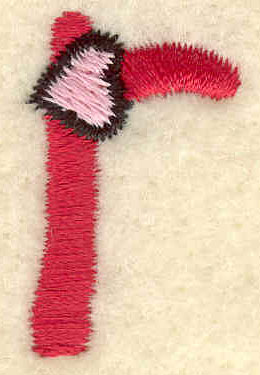 Embroidery Design: Lowercase r<br>0.73w X 1.14h