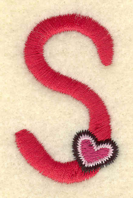 Embroidery Design: Uppercase S<br>1.16w X 1.92h