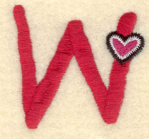 Embroidery Design: Uppercase W<br>1.92w X 1.74h