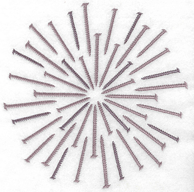 Embroidery Design: Circle of nails large<br> 7.37w X 7.37h