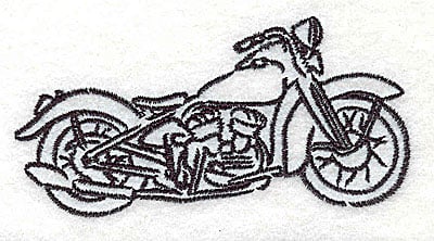 Embroidery Design: Motorcycle A<br> 3.50w X 1.73h