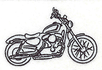 Embroidery Design: Motorcycle B<br> 3.50w X 2.17h