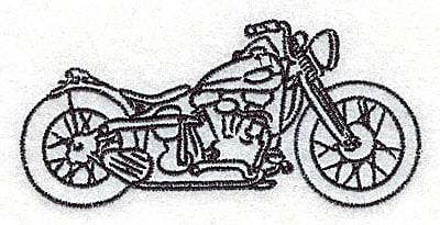 Embroidery Design: Motorcycle C<br> 3.76w X 1.79h | Embroidery Legacy Embroidery Design: Motorcycle C<br> 3.76w X 1.79h