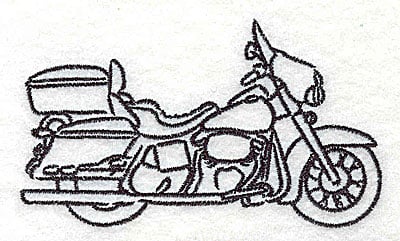 Embroidery Design: Motorcycle E<br> 3.50w X 2.03h
