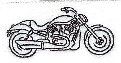 Embroidery Design: Motorcycle G<br> 3.51w X 1.62h