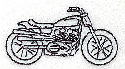 Embroidery Design: Motorcycle I<br> 3.51w X 1.84h
