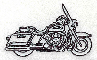 Embroidery Design: Motorcycle J<br> 3.50w X 2.13h