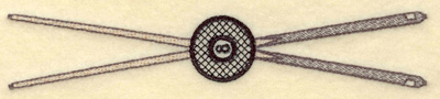 Embroidery Design: Cue sticks and eight ball<br> 6.94w X 1.28h