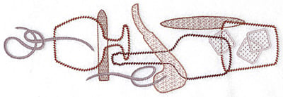 Embroidery Design: Snifter pipe bottle glass cigar large<br> 10.02w X 3.35h