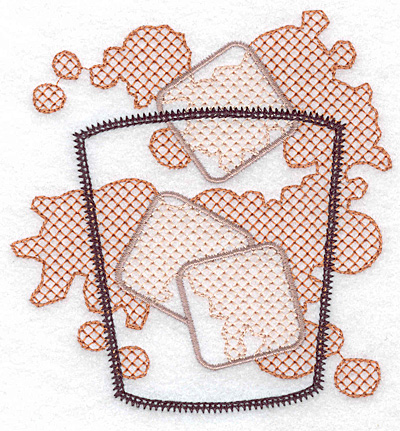 Embroidery Design: Glass with ice large<br> 4.55w X 4.73h