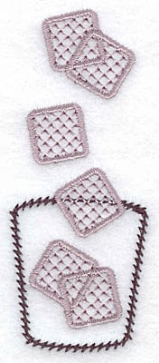 Embroidery Design: Glass and ice<br> 1.58w X 3.88h
