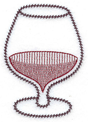 Embroidery Design: Snifter<br> 2.52w X 3.59h