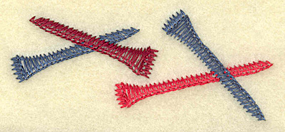Embroidery Design: Golfing tees<br> 3.50w X 1.40h