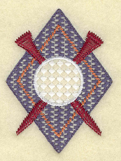 Embroidery Design: Golf ball tees and diamond<br> 2.63w X 3.51h