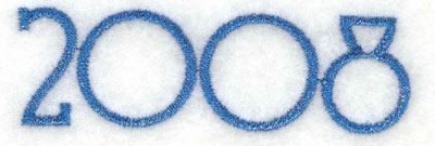 Embroidery Design: Two Thousand and Eight<br>3.17w X 0.97h | Embroidery Legacy Embroidery Design: Two Thousand and Eight<br>3.17w X 0.97h