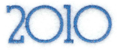 Embroidery Design: Two Thousand and Ten<br>2.67w X 0.96h | Embroidery Legacy Embroidery Design: Two Thousand and Ten<br>2.67w X 0.96h