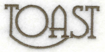 Embroidery Design: Toast<br>3.07w X 1.46h