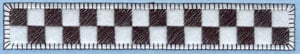 Embroidery Design: Checkered Flag Border Applique<br>6.57w X 1.06h