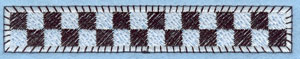 Embroidery Design: Checkered Flag Border Applique<br>4.60w X 0.75h