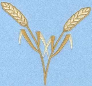 Embroidery Design: Double Wheat Sheaf Vertical<br>4.57w X 4.25h | Embroidery Legacy Embroidery Design: Double Wheat Sheaf Vertical<br>4.57w X 4.25h