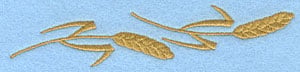 Embroidery Design: Double Sm. Wheat Sheaf Horizontal<br>4.92w X 1.09h
