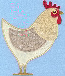 Embroidery Design: Hen Large Applique<br> 5.09w X 6.19h