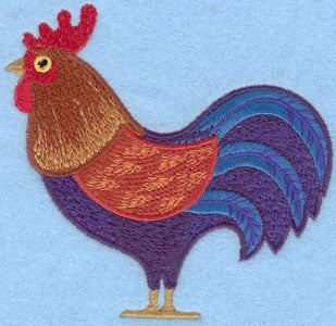 Embroidery Design: Rooster Small<br>4.19w X 4.01h