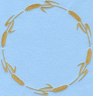 Embroidery Design: Circular Wheat Sheaf B<br>6.47w X 6.81h