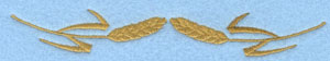 Embroidery Design: Double Wheat Sheaf Horizontal B<br>5.43w X 0.76 | Embroidery Legacy Embroidery Design: Double Wheat Sheaf Horizontal B<br>5.43w X 0.76
