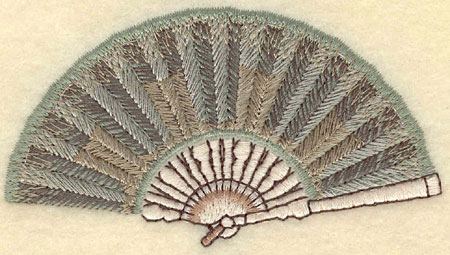 Embroidery Design: Fan<br>3.76w X 2.07h