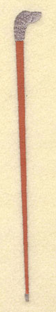 Embroidery Design: Walking Cane<br>0.65w X 7.02h